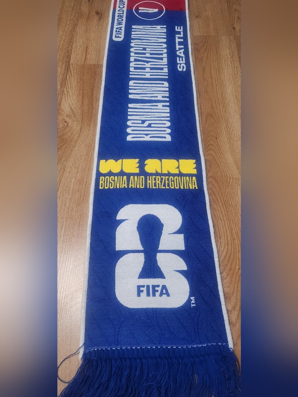 Bosnia - Qatar Soccer Scarf OFFICIAL FIFA WORLD CUP 2026 SCARF - Picture 4 of 5
